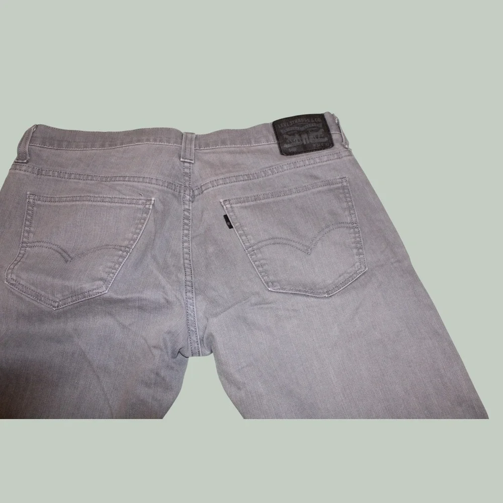 Levis 569 Loose Straight Jeans Mens 34x32 Grey Denim Pants 85569-0004